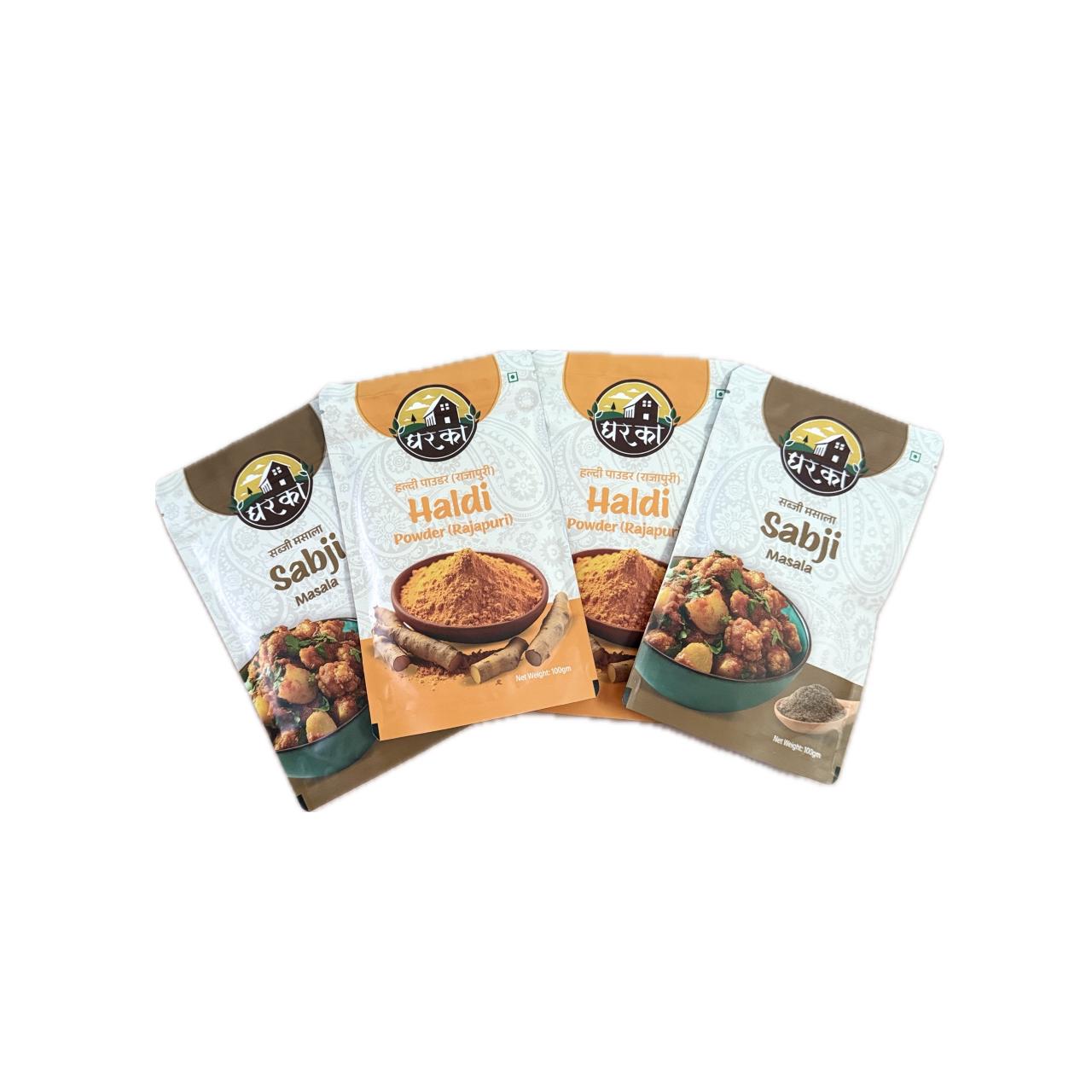 Sabji Masala Haldi Powder Combo (4 pack)